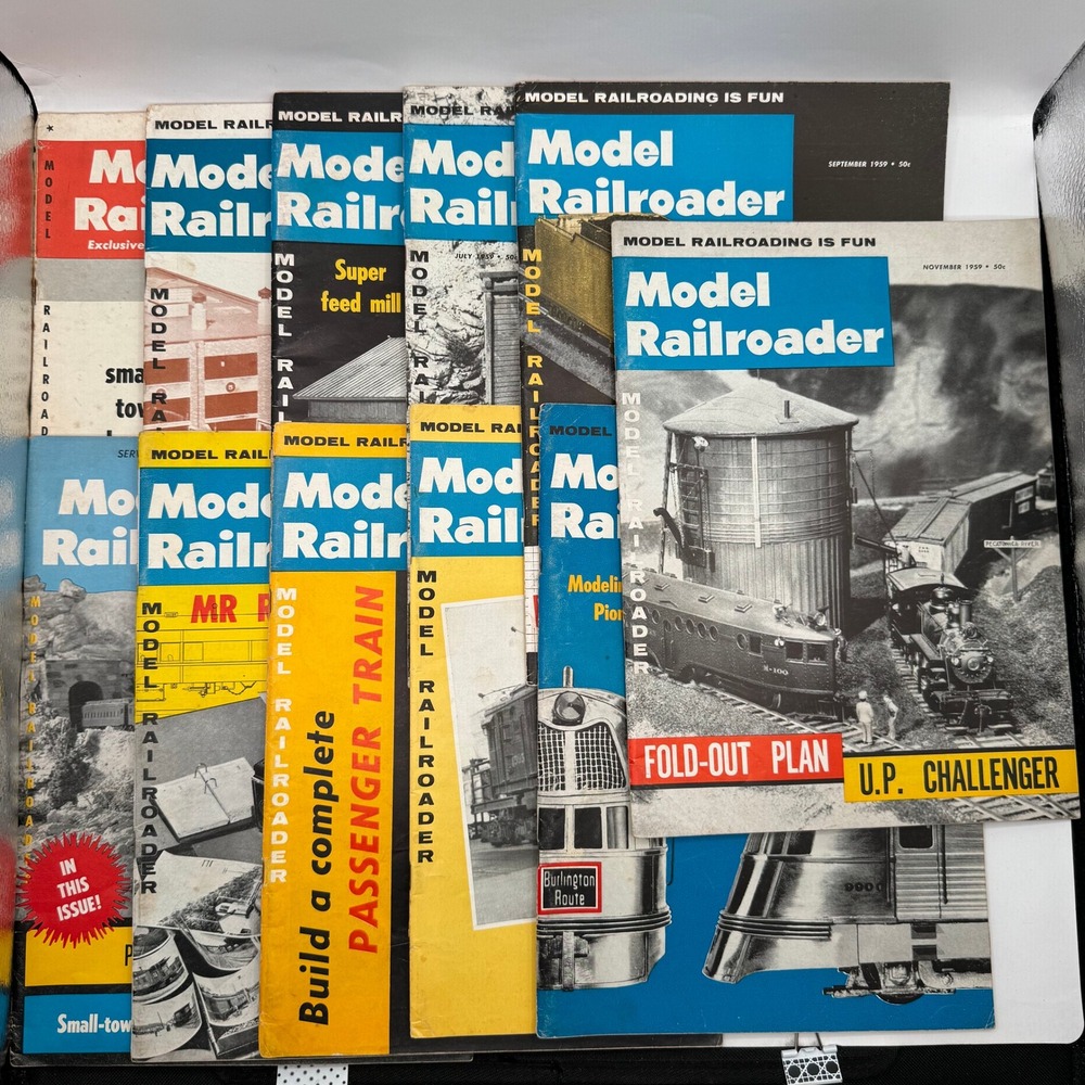Model Railroader Magazine Lot 11 1957-59 Vintage Train Hobby Guide Railroad